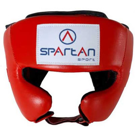 Piros nyitott fejvédő - Spartan