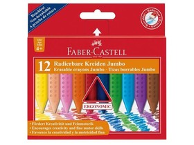 Radírozható Jumbo zsírkréta 12db-os szett - Faber-Castell