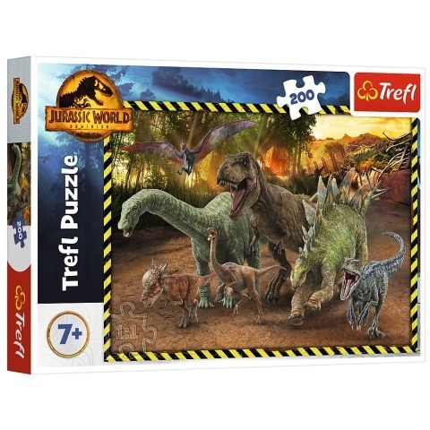 Jurassic World: Dinók a Jurassic Parkból 200db-os puzzle - Trefl