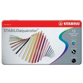 Stabilo: Aquacolor 12db-os színesceruza szett fém dobozban