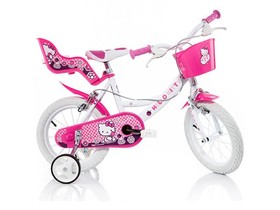 Hello Kitty rózsaszín-fehér kerékpár 16-os méretben