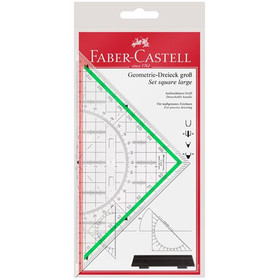 Faber-Castell: Háromszög vonalzó eltavolítható fogóval 20cm-es