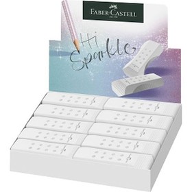Faber-Castell: RollOn Sparkle pvc mentes radír fehér színben 1db