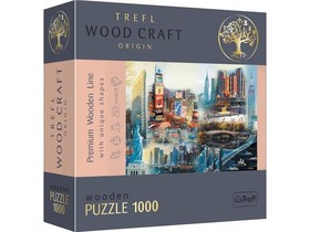 Wood Craft: New York kollázs 1000db-os prémium fa puzzle - Trefl