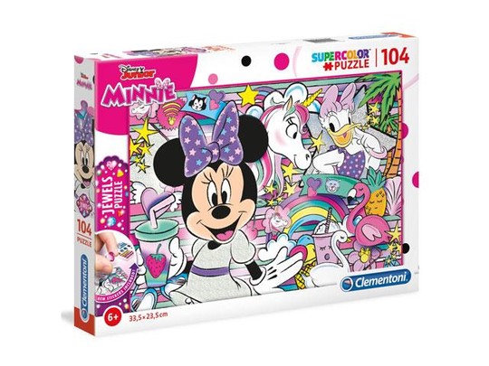 Disney: Minnie egér 104 db-os puzzle strasszkövekkel - Clementoni