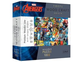 Wood Craft: Marvel Comic Univerzum 1000db-os prémium fa puzzle - Trefl
