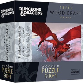 Wood Craft: Dungeons&Dragons Vörös sárkány fa puzzle 500+1db-os - Trefl