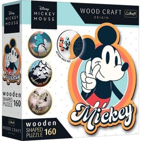 Wood Craft: Disney - Retro Mickey egér 160 db-os prémium fa puzzle - Trefl