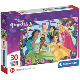 Disney hercegnők 30 db-os Supercolor puzzle - Clementoni