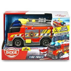 Tűzoltóautó locsolótömlővel, fénnyel és hanggal 15cm - Dickie Toys