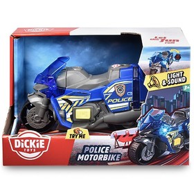Rendőrmotor fénnyel és hanggal 15cm - Dickie Toys