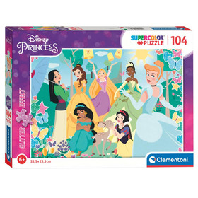 Disney hercegnők csillogós 104 db-os puzzle - Clementoni