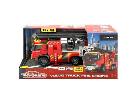 Majorette: Volvo tűzoltó autó fénnyel és hanggal 19cm- Simba Toys