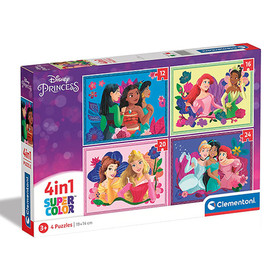 Disney hercegnők 4 az 1-ben puzzle - Clementoni