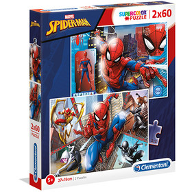 Marvel Pókemeber Supercolor 2 az 1-ben puzzle 2x60db-os - Clementoni