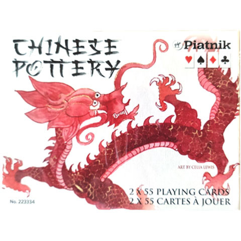 Luxus römi kártya - Chinese Pottery 2x55 lap - Piatnik
