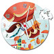 Hőlégballon a szélben 96 db-os puzzle óra - Clementoni