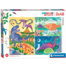 Dinoszauruszok 3x48db-os puzzle - Clementoni