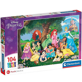 Disney Hercegnők 104db-os Super Color Puzzle - Clementoni
