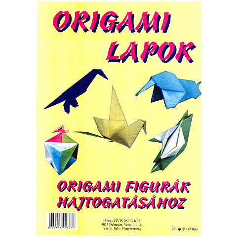 Origami lapok A/4-es méret 20db