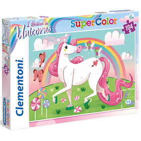 Hiszek az Unikornisokban Supercolor puzzle 104db-os - Clementoni