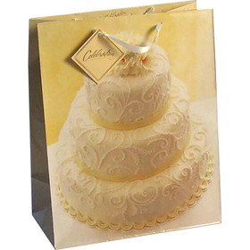 Esküvői torta normál méretű ajándéktáska 11x6x15cm