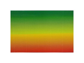 Szivárvány színű dekorációs 3D hullámkarton B/2 50x70cm 1db
