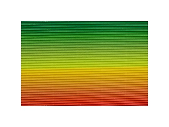 Szivárvány színű dekorációs 3D hullámkarton B/2 50x70cm 1db