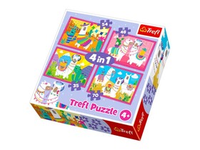 Láma vakációja 4 az 1-ben puzzle - Trefl