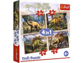 Érdekes dínók 4 az 1-ben puzzle - Trefl