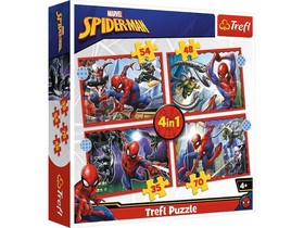 A hős Pókember 4 az 1-ben 70-54-48-35db-os puzzle - Trefl