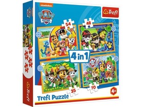 Mancs őrjárat: Nyaral a csapat 4 az 1-ben 35-48-54-70db-os puzzle - Trefl