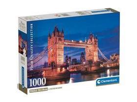 Tower Bridge éjjel HQC 1000db-os puzzle poszterrel - Clementoni