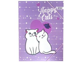 Spirit: Happy Cats lila gumis mappa A3