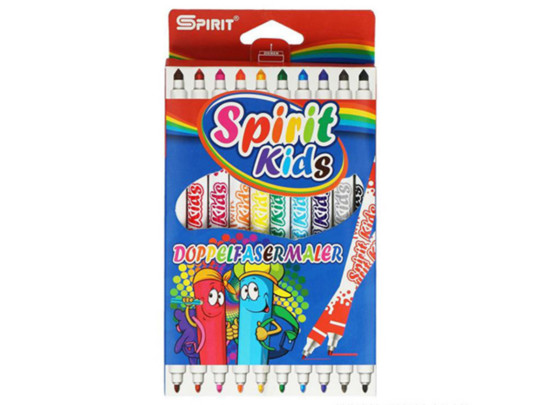 Spirit: Vékony-vastag színes kétvégű filctoll 10db-os szett