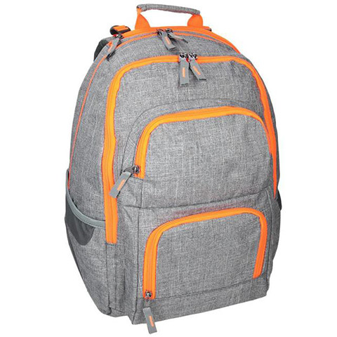 Spirit: E-Bag szürke és narancssárga lekerekített iskolatáska, hátizsák
