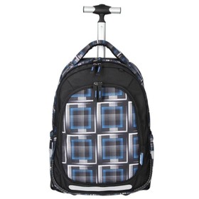 Spirit: Trolley fekete kék mintás iskolatáska hátizsák