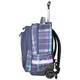Spirit: Trolley lila kockás gurulós iskolatáska hátizsák