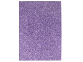 Spirit: Csillámos dekorációs habszivacs lap lila színben A/4 1db