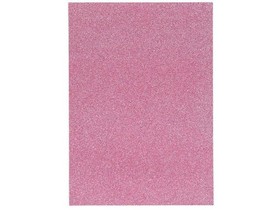 Spirit: Öntapadós csillámos dekorációs habszivacs lap pink színben A/4 1db