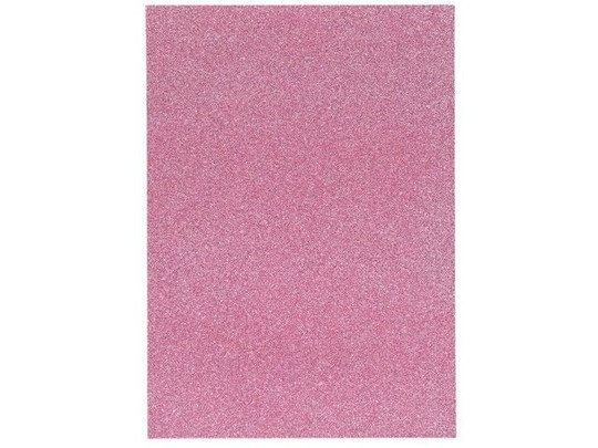 Spirit: Öntapadós csillámos dekorációs habszivacs lap pink színben A/4 1db