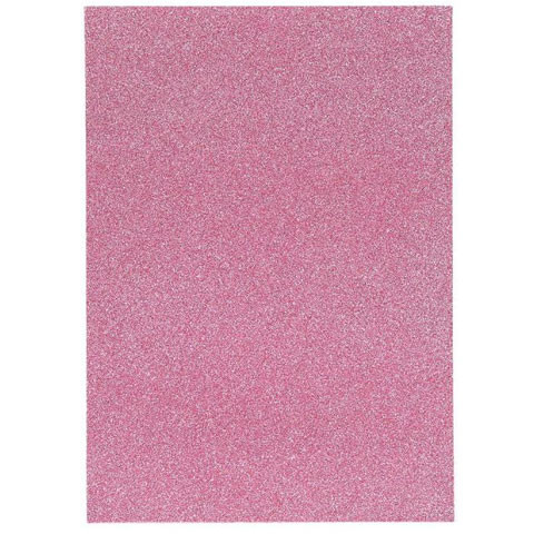 Spirit: Öntapadós csillámos dekorációs habszivacs lap rózsaszín színben A/4 1db