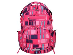 Spirit: Stinger rózsaszín kocka mintás prémium ergonomikus iskolatáska hátizsák