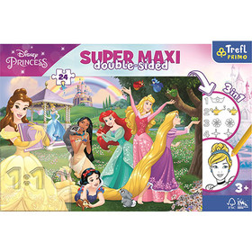 Disney Hercegnők SuperMaxi kétoldalas 3 az 1-ben puzzle 24db-os