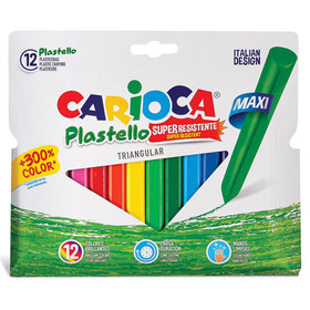 Háromszög Jumbo színes rajzkréta szett 12db - Carioca