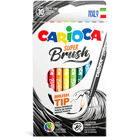 Super Brush Ecsetvégű filctoll szett 10db-os - Carioca
