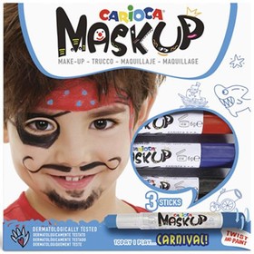 Carioca Maskup: Kalóz arcfestő szett 3 színnel
