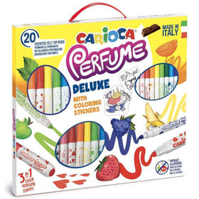 Parfüm 30 db-os illatos filctoll szett színezhető matricával - Carioca