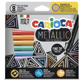 Metallic 8db-os színes filctoll szett - Carioca