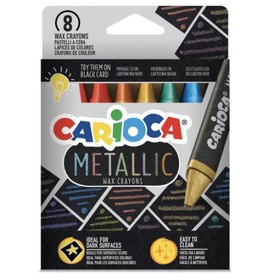 Metallic 8db-os háromszög alakú zsírkréta szett - Carioca